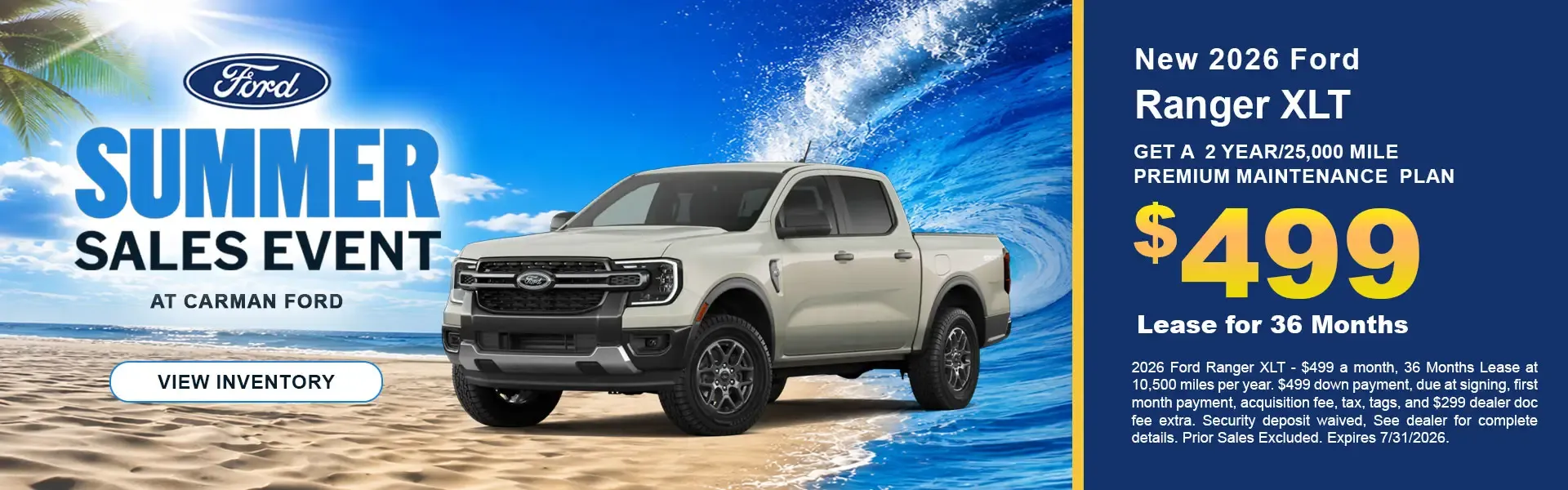 New 2026 Ford Ranger Special